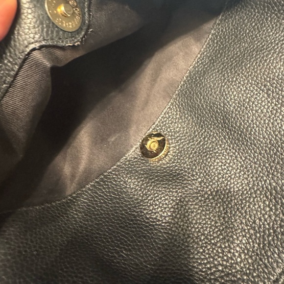 7 for All Mankind Black Leather & Suede Crossbody Bag with Gold Hardware - Picture 3 of 8